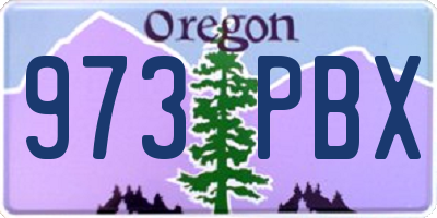 OR license plate 973PBX