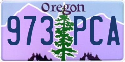 OR license plate 973PCA