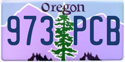 OR license plate 973PCB