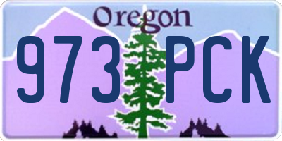 OR license plate 973PCK