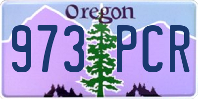OR license plate 973PCR