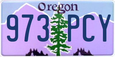OR license plate 973PCY