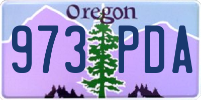 OR license plate 973PDA