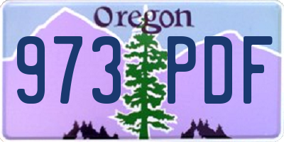 OR license plate 973PDF