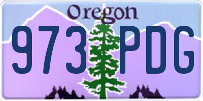 OR license plate 973PDG