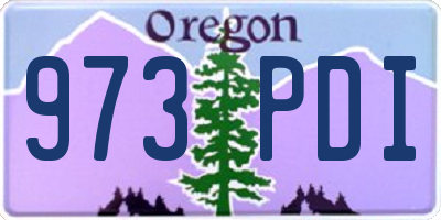 OR license plate 973PDI