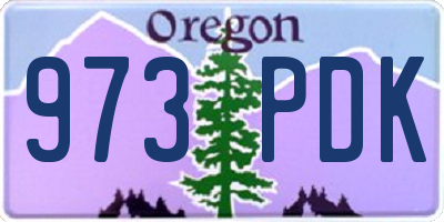 OR license plate 973PDK