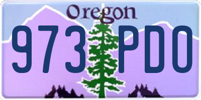 OR license plate 973PDO