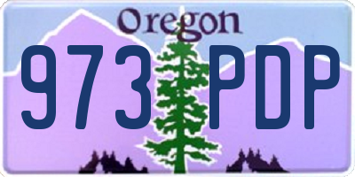 OR license plate 973PDP
