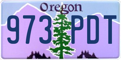 OR license plate 973PDT
