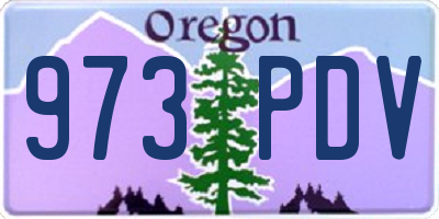 OR license plate 973PDV