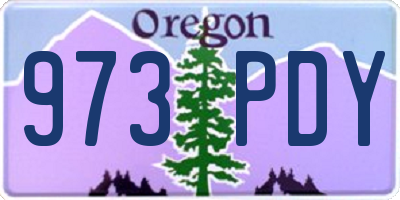 OR license plate 973PDY