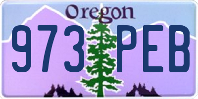 OR license plate 973PEB