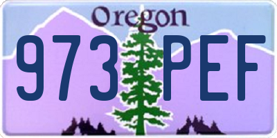 OR license plate 973PEF