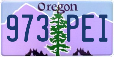 OR license plate 973PEI