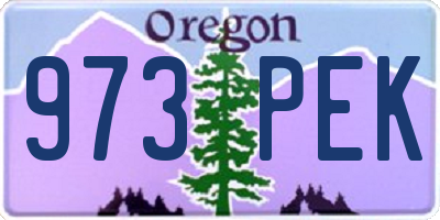 OR license plate 973PEK