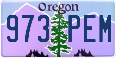 OR license plate 973PEM