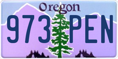 OR license plate 973PEN