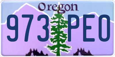 OR license plate 973PEO