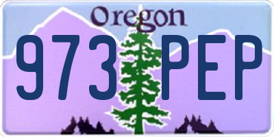 OR license plate 973PEP