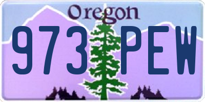 OR license plate 973PEW