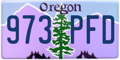 OR license plate 973PFD