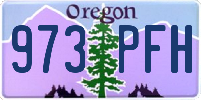 OR license plate 973PFH