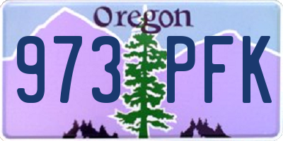 OR license plate 973PFK