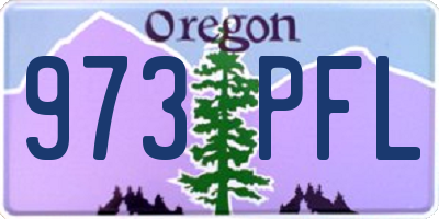 OR license plate 973PFL
