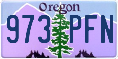 OR license plate 973PFN