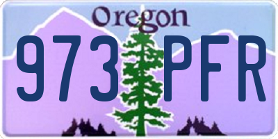 OR license plate 973PFR