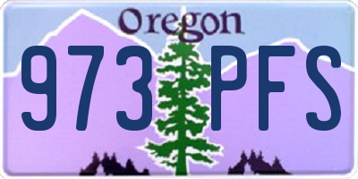 OR license plate 973PFS