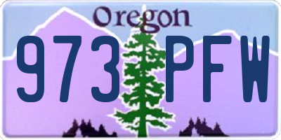 OR license plate 973PFW