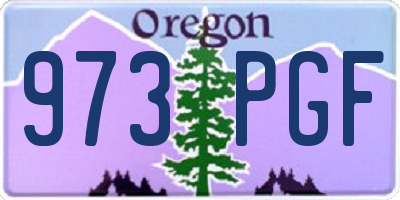 OR license plate 973PGF