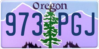 OR license plate 973PGJ