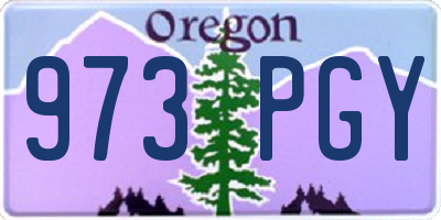 OR license plate 973PGY
