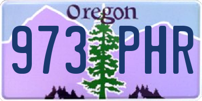 OR license plate 973PHR