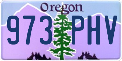 OR license plate 973PHV
