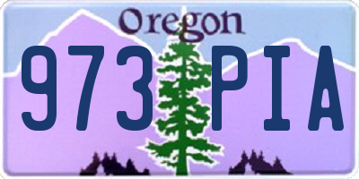 OR license plate 973PIA