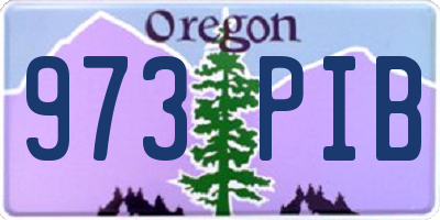 OR license plate 973PIB