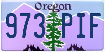 OR license plate 973PIF