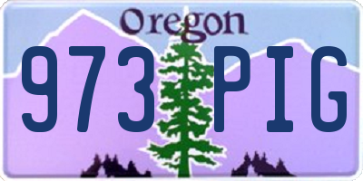 OR license plate 973PIG