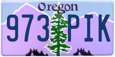 OR license plate 973PIK