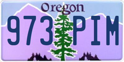 OR license plate 973PIM