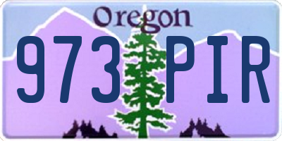 OR license plate 973PIR