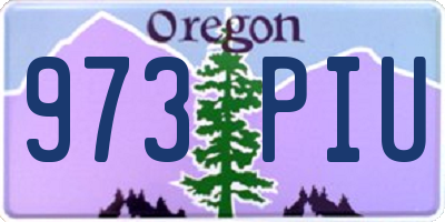 OR license plate 973PIU