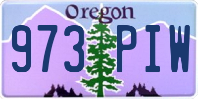 OR license plate 973PIW