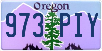 OR license plate 973PIY