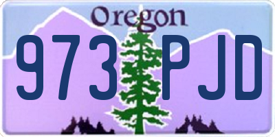 OR license plate 973PJD