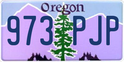 OR license plate 973PJP